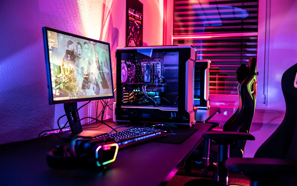 RGB gaming desk