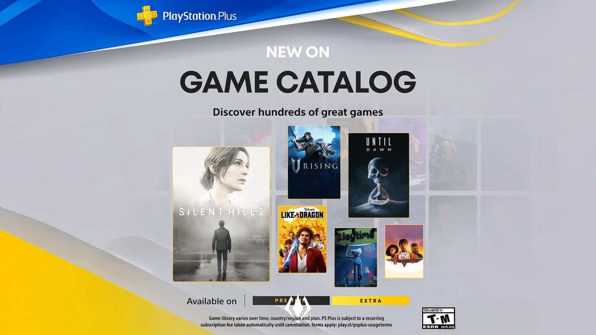 New games coming to the PS Plus catalog