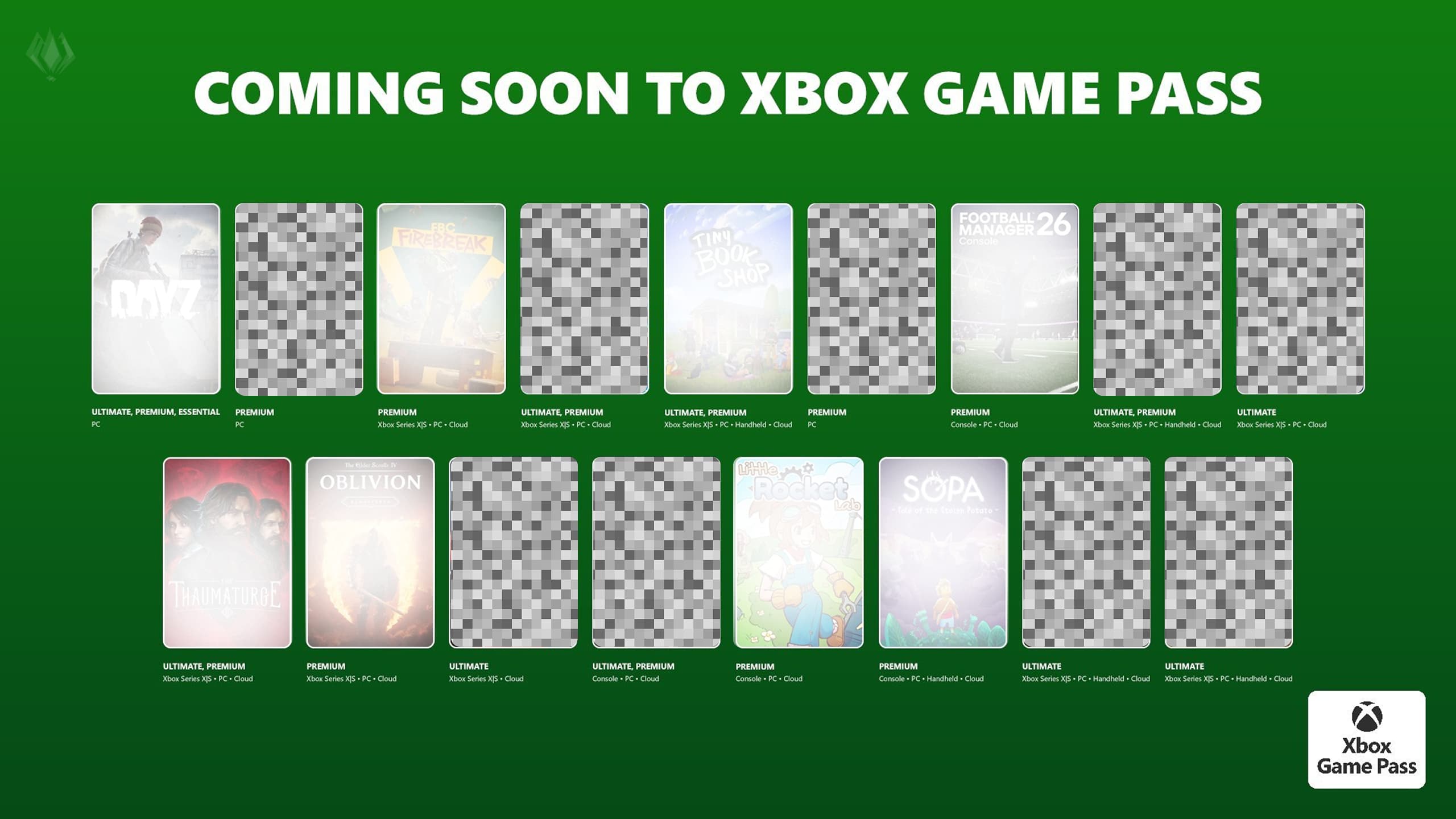Xbox Game Pass April lineup revealed