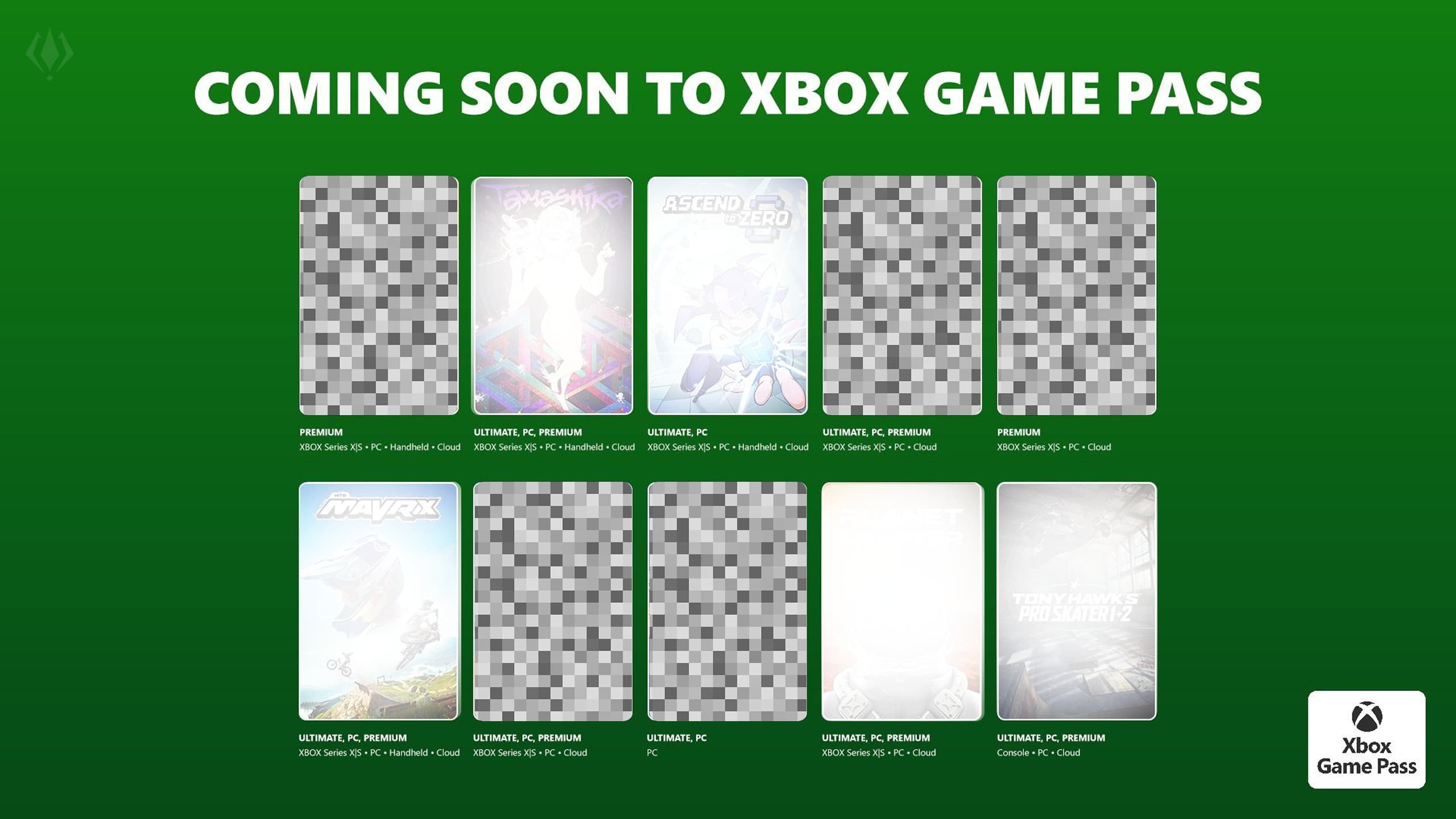 Xbox Game Pass July 2026 games revealed
